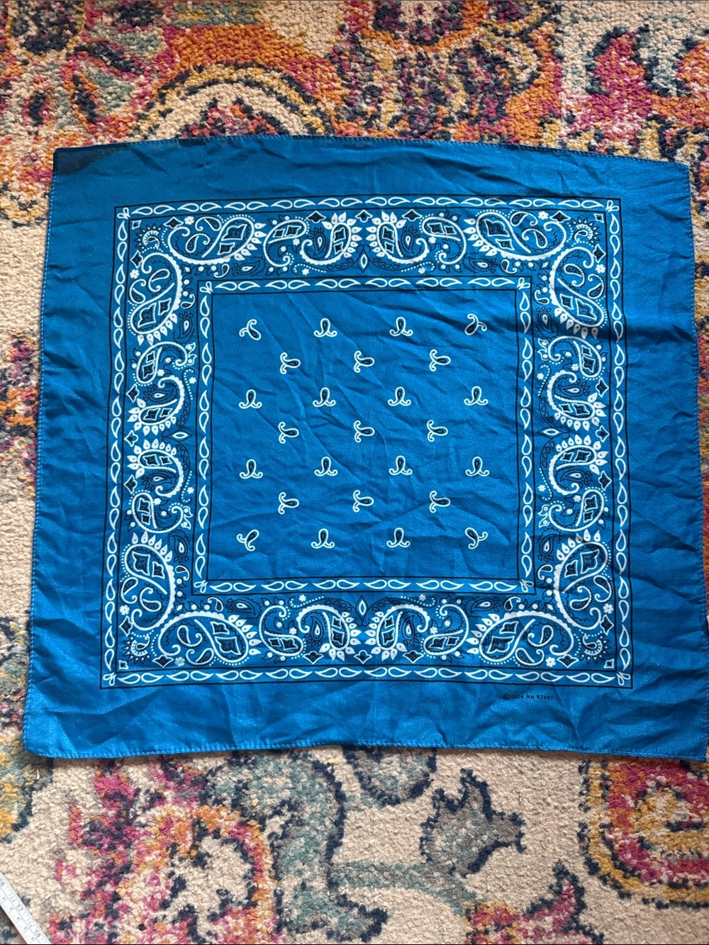 Blue Paisley Bandana Scarf - Unbranded